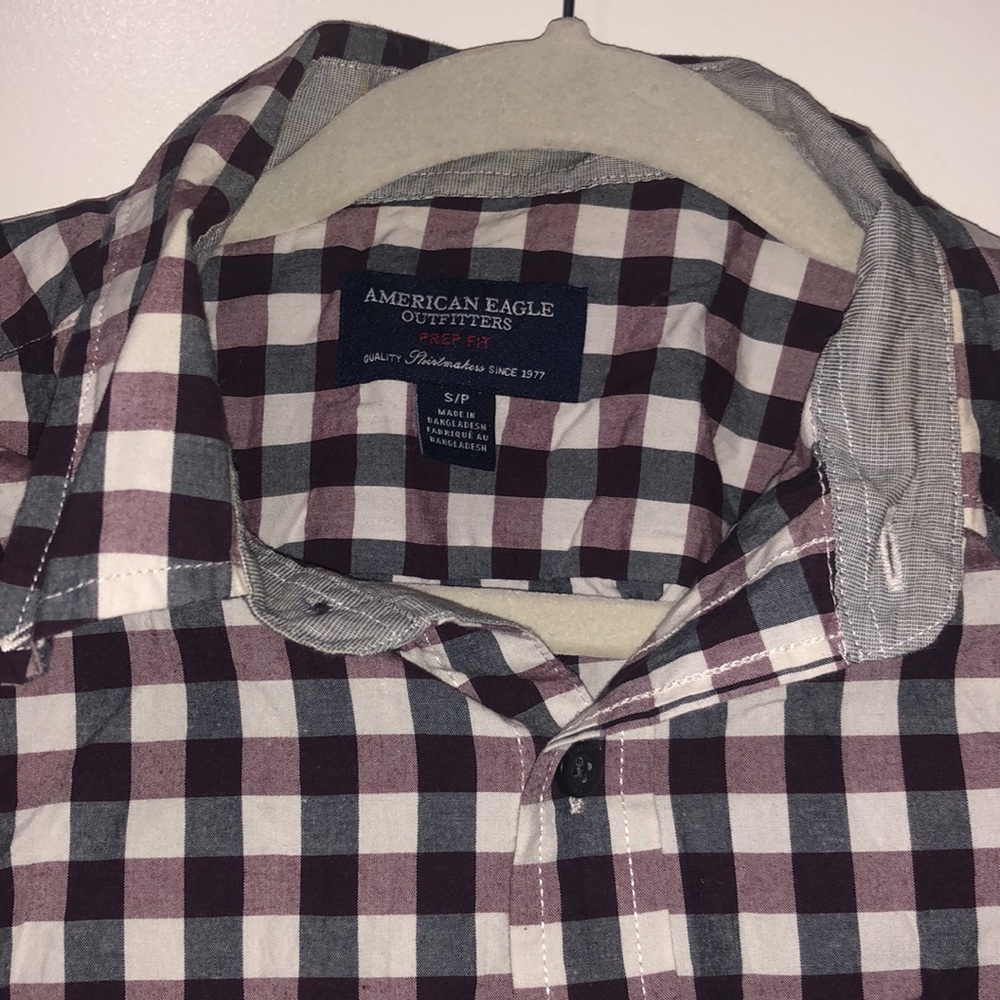 Aeo Checkered Button Down - image 2